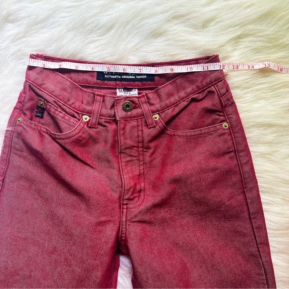Guess 90’s Jeans Vintage High Waist Denim XS Metallic Red Pink Wash - Picture 3 of 10